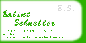 balint schneller business card